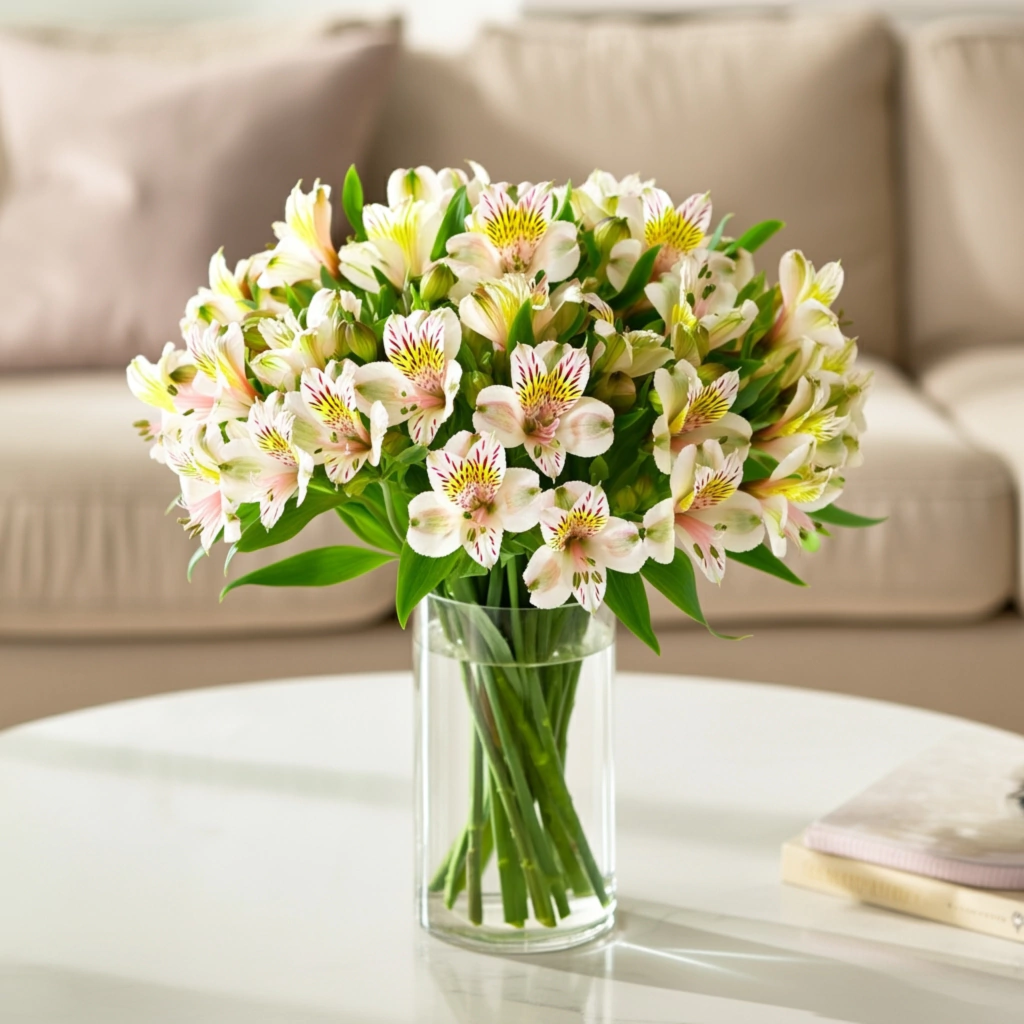 Bouquet Alstroemérias brancas